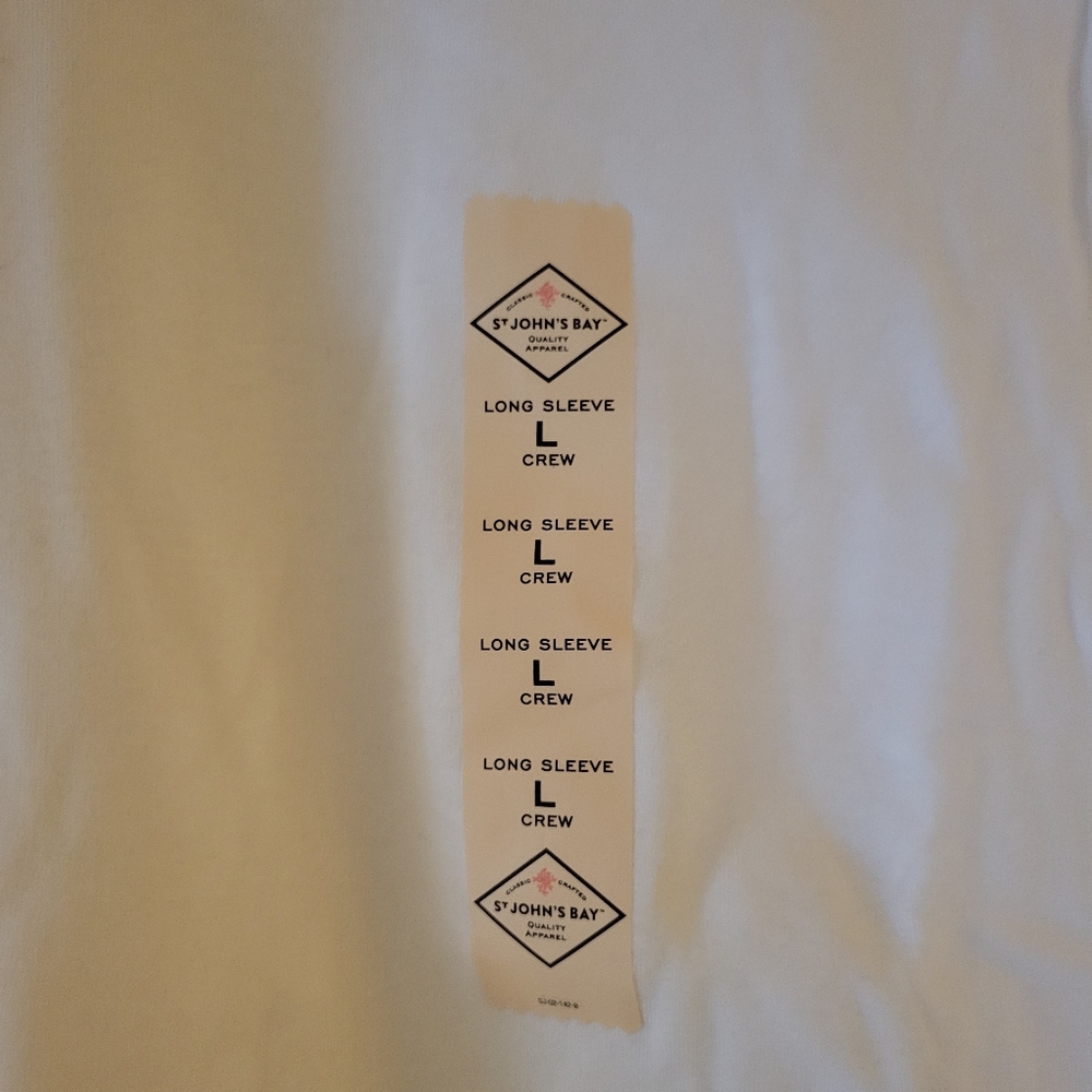 NWT St John's Bay Womens White Long Sleeve Shirt
